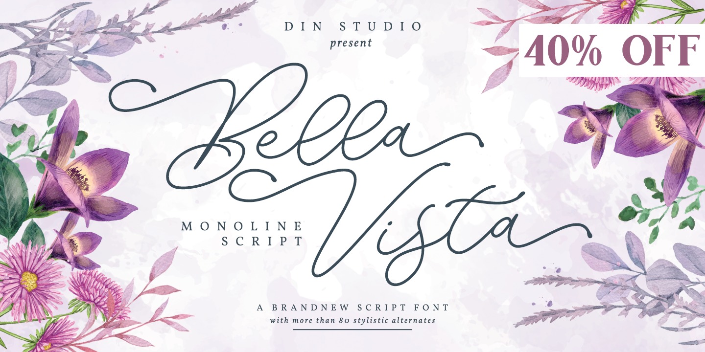 Beispiel einer Bella Vista Bold-Schriftart